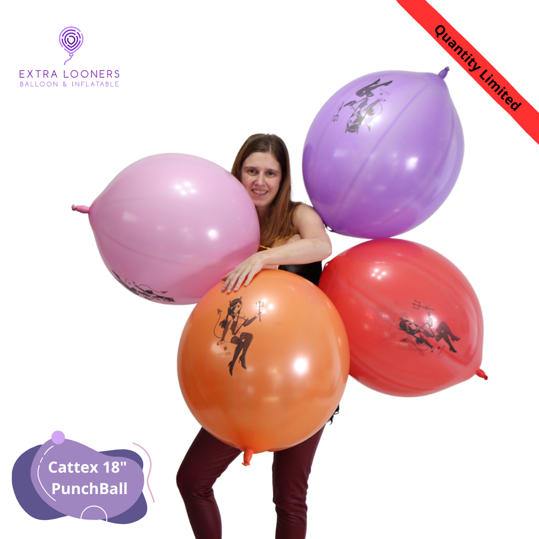 Cattex 18" PunchBall Assorted Lilith Halloween Latex Balloons – Limited Edition (Pack of 10)
