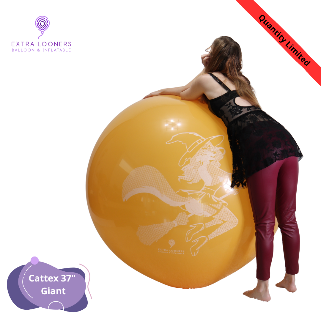 Cattex 37" Giant Orange Hallo Furry Latex Balloons – Limited Edition (1 Piece)