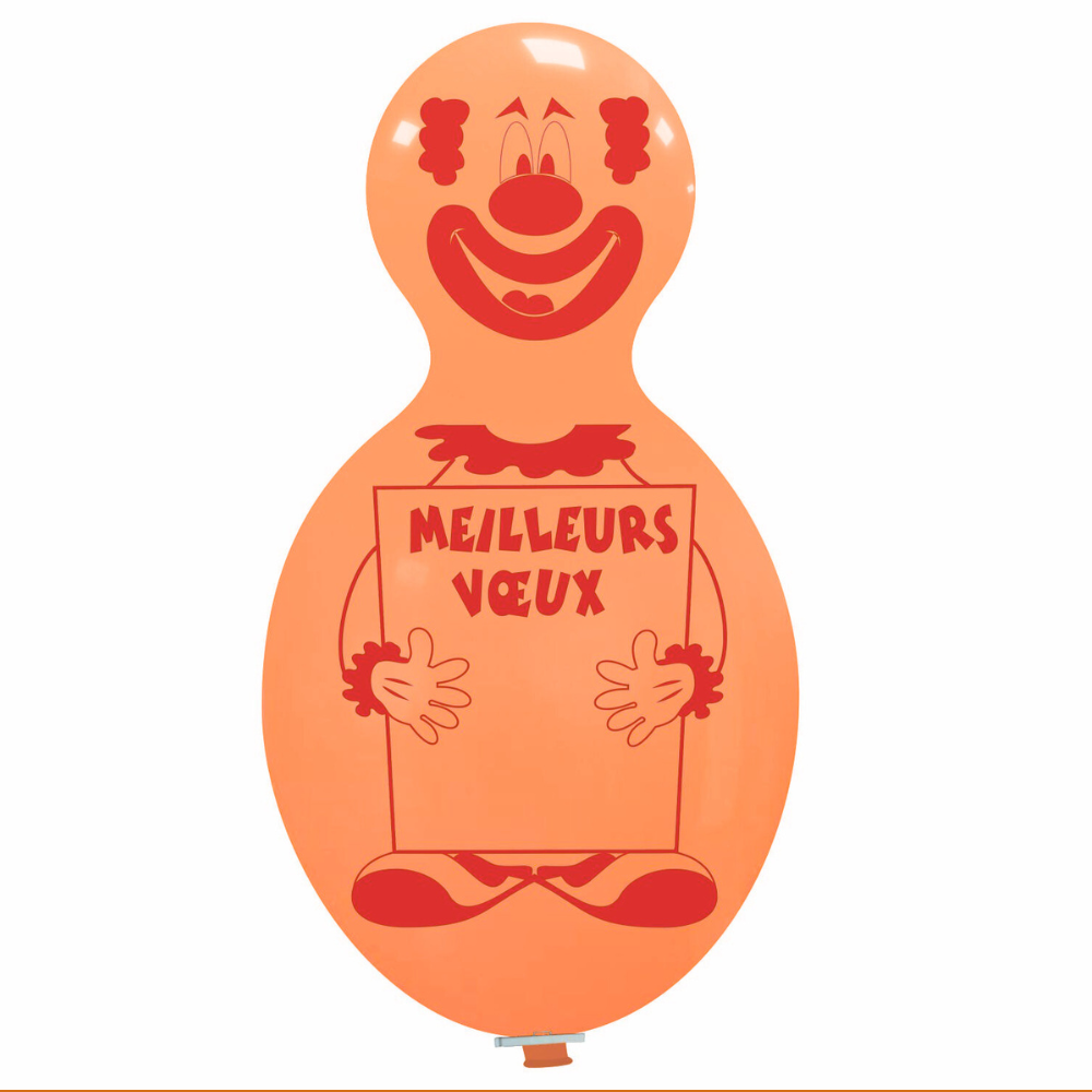 Cattex 59" Doll Orange Meilleurs Voeux Latex Balloon – (1 Piece)