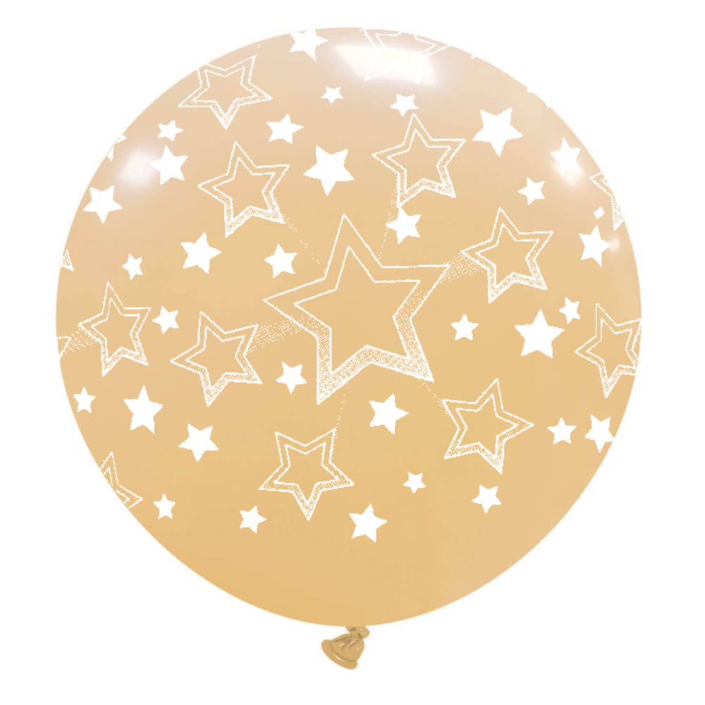 Cattex 32" Round Skin Stars Gradient Latex Balloon – (1 Piece)