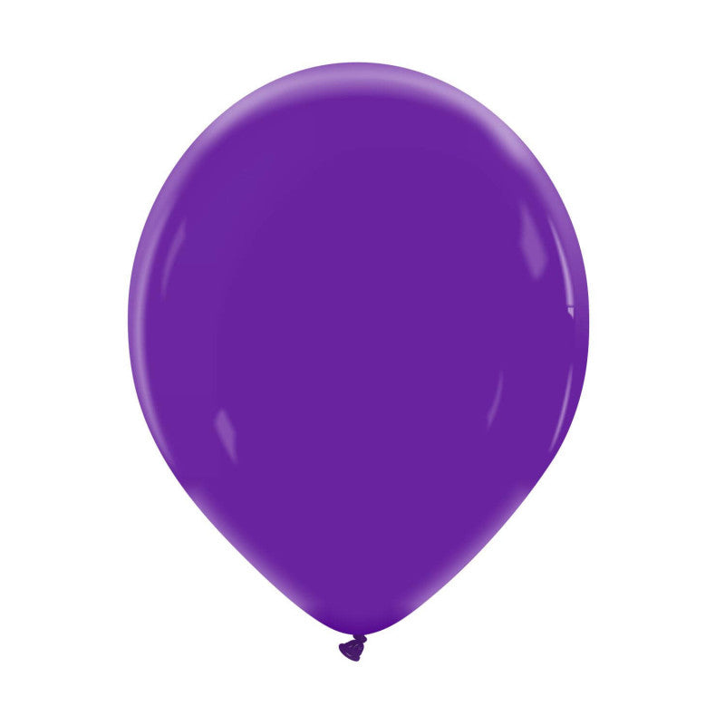 Cattex 12" Royal Purple Premium Latex Balloons – (Pack of 15)