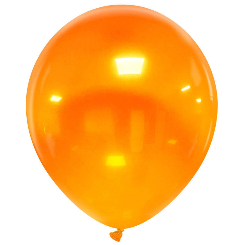 Cattex 18" Crystal Orange Premium Latex Balloons – (Pack of 25)