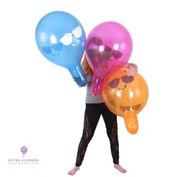 Cattex 18" Premium - Cool Smiley - Assortiment Cristal - 25 PCS - Ballons en latex