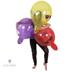 Cattex 18" Premium - Cool Smiley - Assortiment Cristal - 25 PCS - Ballons en latex