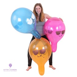 Cattex 18" Premium - Cool Smiley - Assortiment Cristal - 25 PCS - Ballons en latex