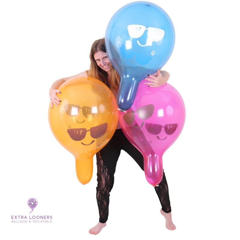 Cattex 18" Premium - Cool Smiley - Assortiment Cristal - 25 PCS - Ballons en latex