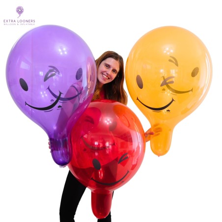 Cattex 18" Premium - Smiley - Assortiment Cristal - 1 PCS - Ballons en latex
