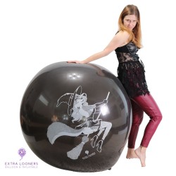Cattex 37" Giant - Hallo Furry - Black - 2 PCS - Latex Balloons