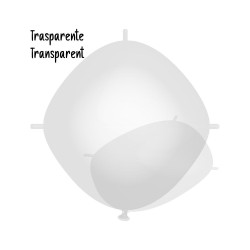 Rifco / BWS 18"x18" - Squareloon - Clear - 10 PCS - Ballons en latex