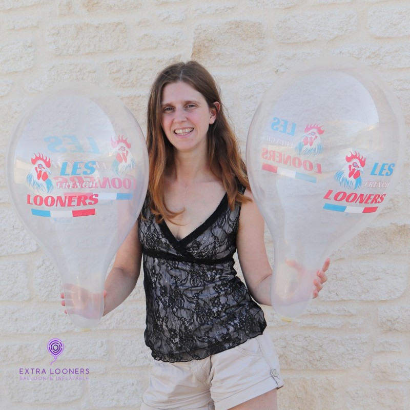Rifco 13" - Less French Looners - Transparent - 1 PCS - Ballons en latex
