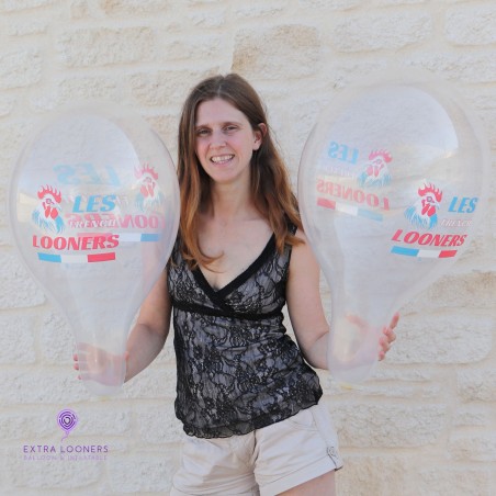 Rifco 13" - Less French Looners - Transparent - 1 PCS - Ballons en latex