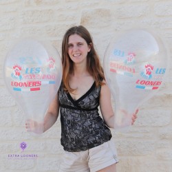Rifco 13" - Less French Looners - Transparent - 25 PCS - Ballons en latex