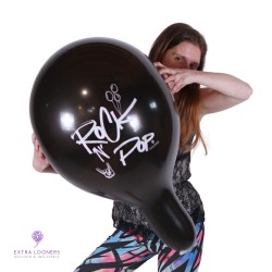 Cattex 18" Premium - “Rock ’N’ Pop” - Noir Minuit - 1 PCS - Ballons en latex