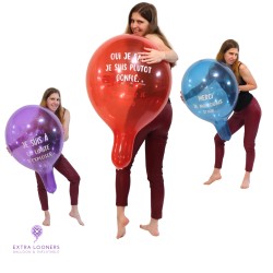 Cattex 18" Premium - Phrases Gonflés - Assortiment Cristal - 25 PCS - Ballons en latex