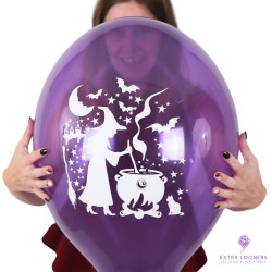 Cattex 14" Premium Sorcière Halloween - Violet Cristal - 25 PCS - Ballons en latex