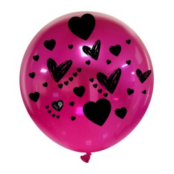Cattex 24" Premium - Coeur - Fuchsia Cristal - 5 PCS - Ballons en latex