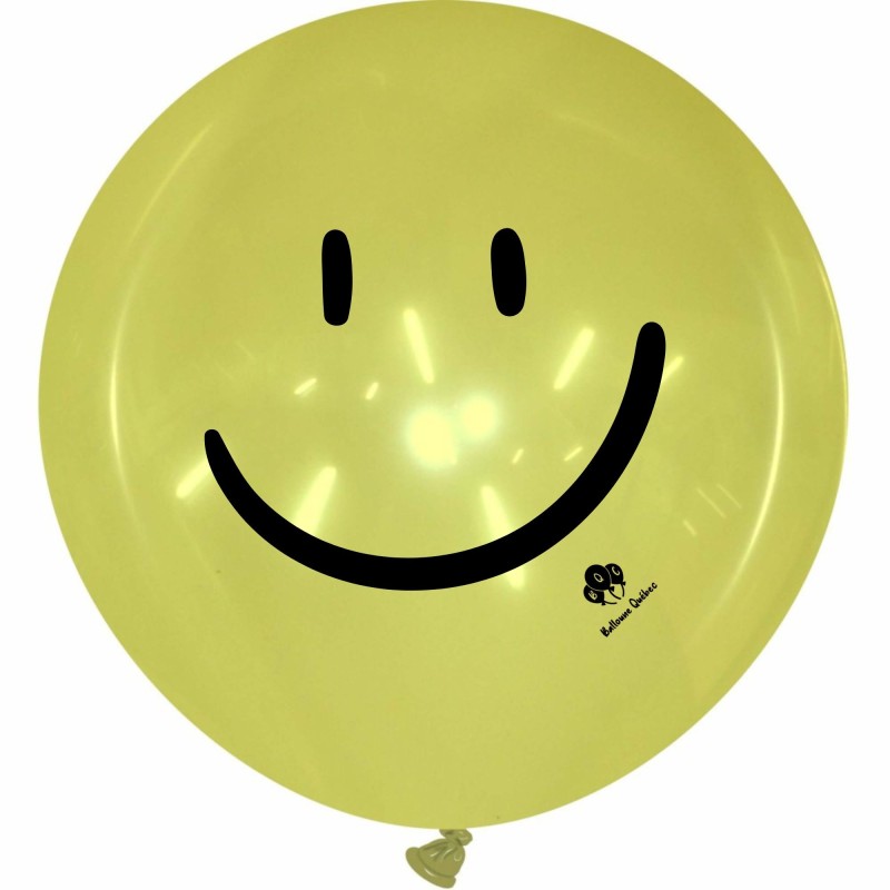 Cattex 40" Rond - Smiley - Jaune Cristal - 2 PCS - Ballons en latex