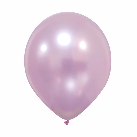 Cattex 12" Premium Metallic Soft Pink Latex Balloons – (Pack of 50)