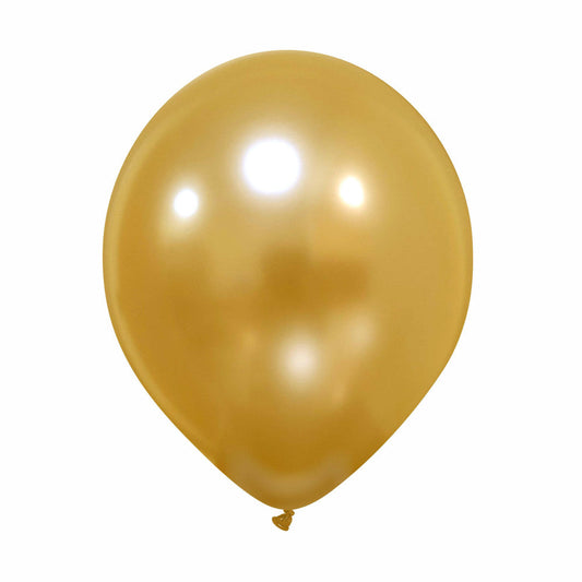 Cattex 12" Premium Metallic Rich Gold Latex Balloons – (Pack of 15)