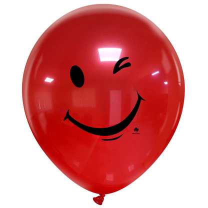 Cattex 18" Crystal Smiley Premium Latex Balloons – Assorted Colors (Pack of 10)