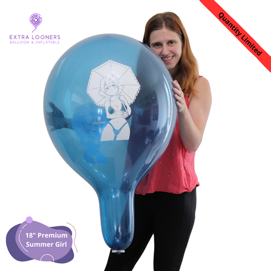 Cattex 18" Standard & Clear Summer Girl Premium Latex Balloons – Limited Edition (Pack of 10)