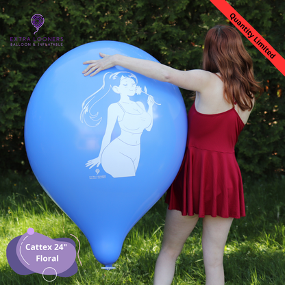 Cattex 24" Standard & Clear Floral Box Premium Latex Balloons – Limited Edition (2 Pieces)