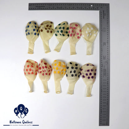 Globos Payaso 16" Crystal Dots Latex Balloons – (Pack of 25)