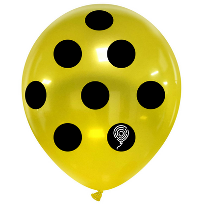 Cattex 18" Crystal Polka Dots Premium Latex Balloons – Color Choices (Pack of 14)