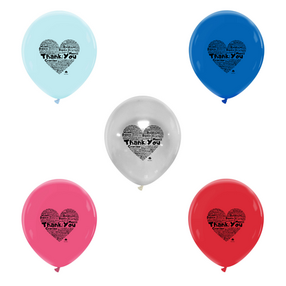 Cattex 18" Thank You Premium Latex Balloons – (Pack of 20)