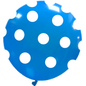Cattex 32" Round Blue Polka Dots Latex Balloon – (1 Piece)