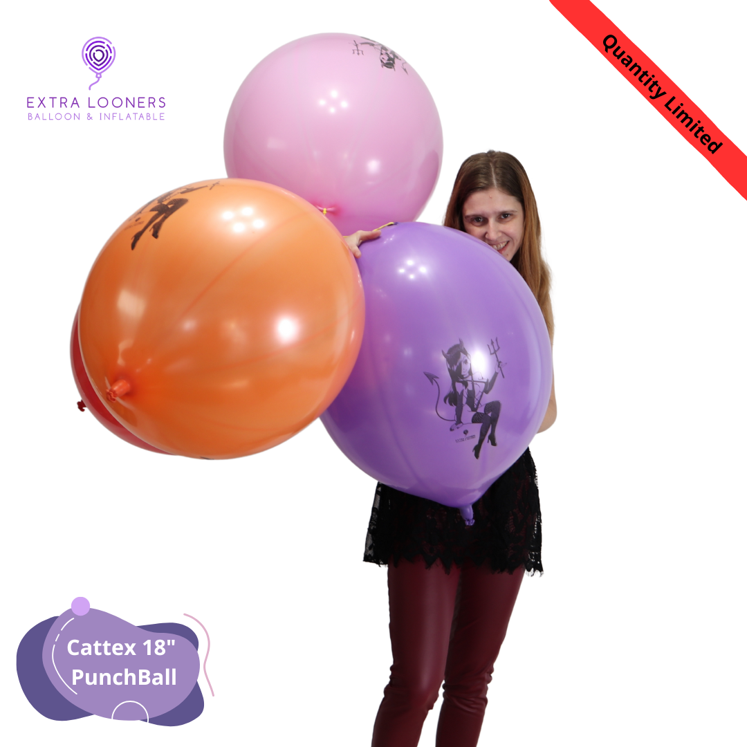 Cattex 18" PunchBall Assorted Lilith Halloween Latex Balloons – Limited Edition (Pack of 10)