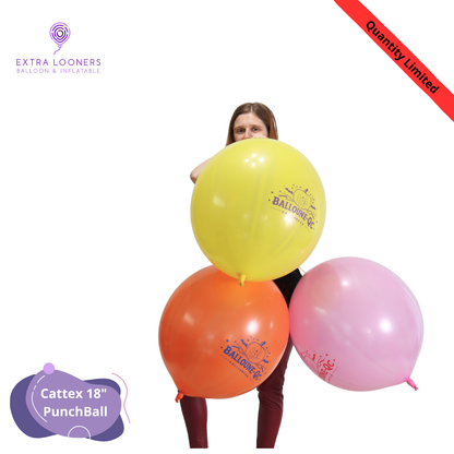 Cattex 18" PunchBall Assorted Balloune-QC Halloween Latex Balloons – Limited Edition (Pack of 10)