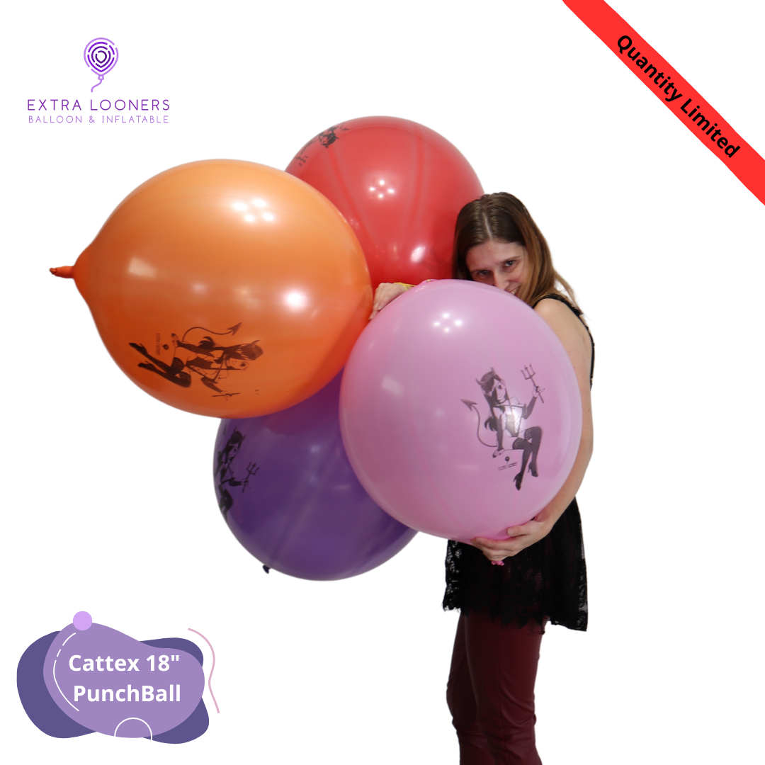 Cattex 18" PunchBall Assorted Lilith Halloween Latex Balloons – Limited Edition (Pack of 10)