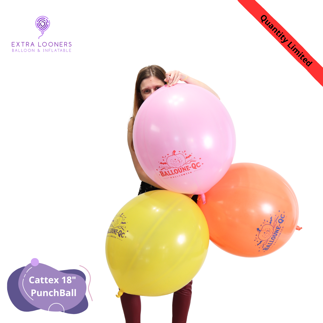Cattex 18" PunchBall Assorted Balloune-QC Halloween Latex Balloons – Limited Edition (Pack of 10)
