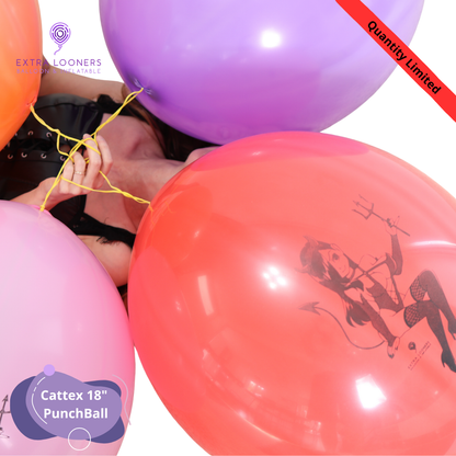 Cattex 18" PunchBall Assorted Lilith Halloween Latex Balloons – Limited Edition (Pack of 10)
