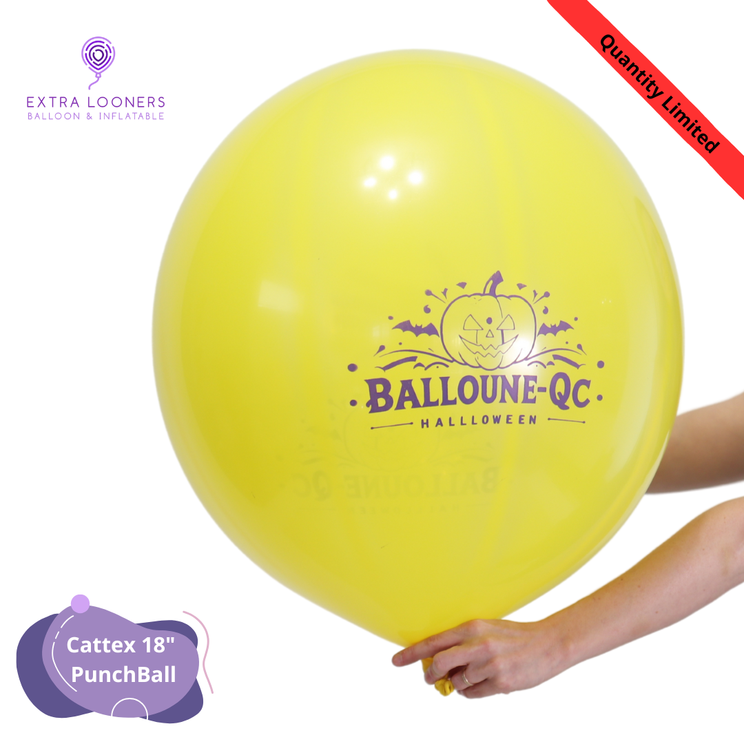 Cattex 18" PunchBall Assorted Balloune-QC Halloween Latex Balloons – Limited Edition (Pack of 10)