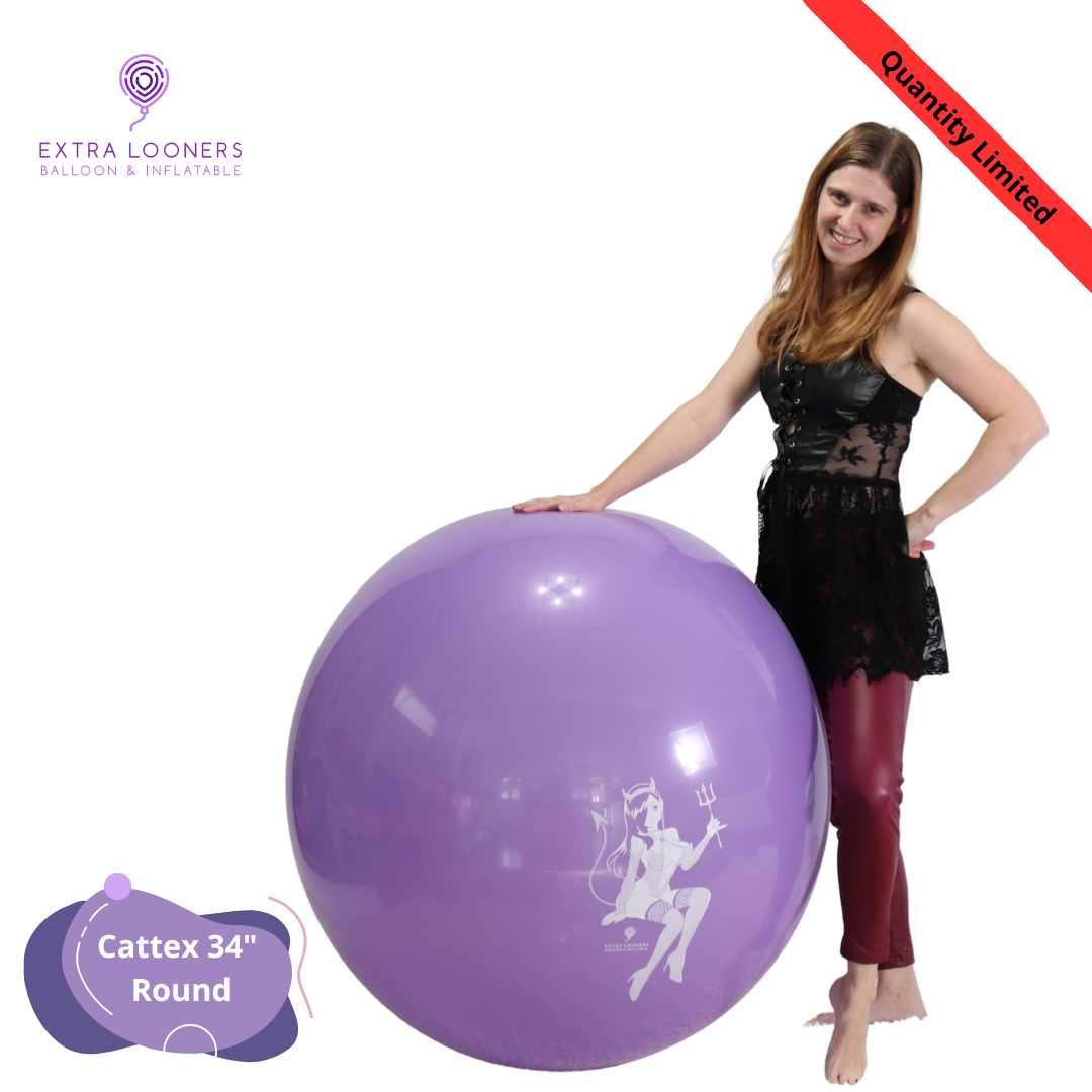 Cattex 34" Round Purple Lilith Halloween Latex Balloons – Limited Edition (1 Piece)