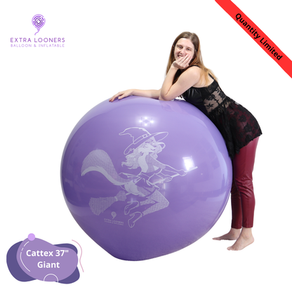 Cattex 37" Giant Purple Hallo Furry Latex Balloons – Limited Edition (1 Piece)