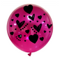 Cattex 24" Crystal White Heart Print Premium Latex Balloon – Color Choices (1 Piece)