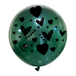 Cattex 24" Crystal White Heart Print Premium Latex Balloon – Color Choices (1 Piece)