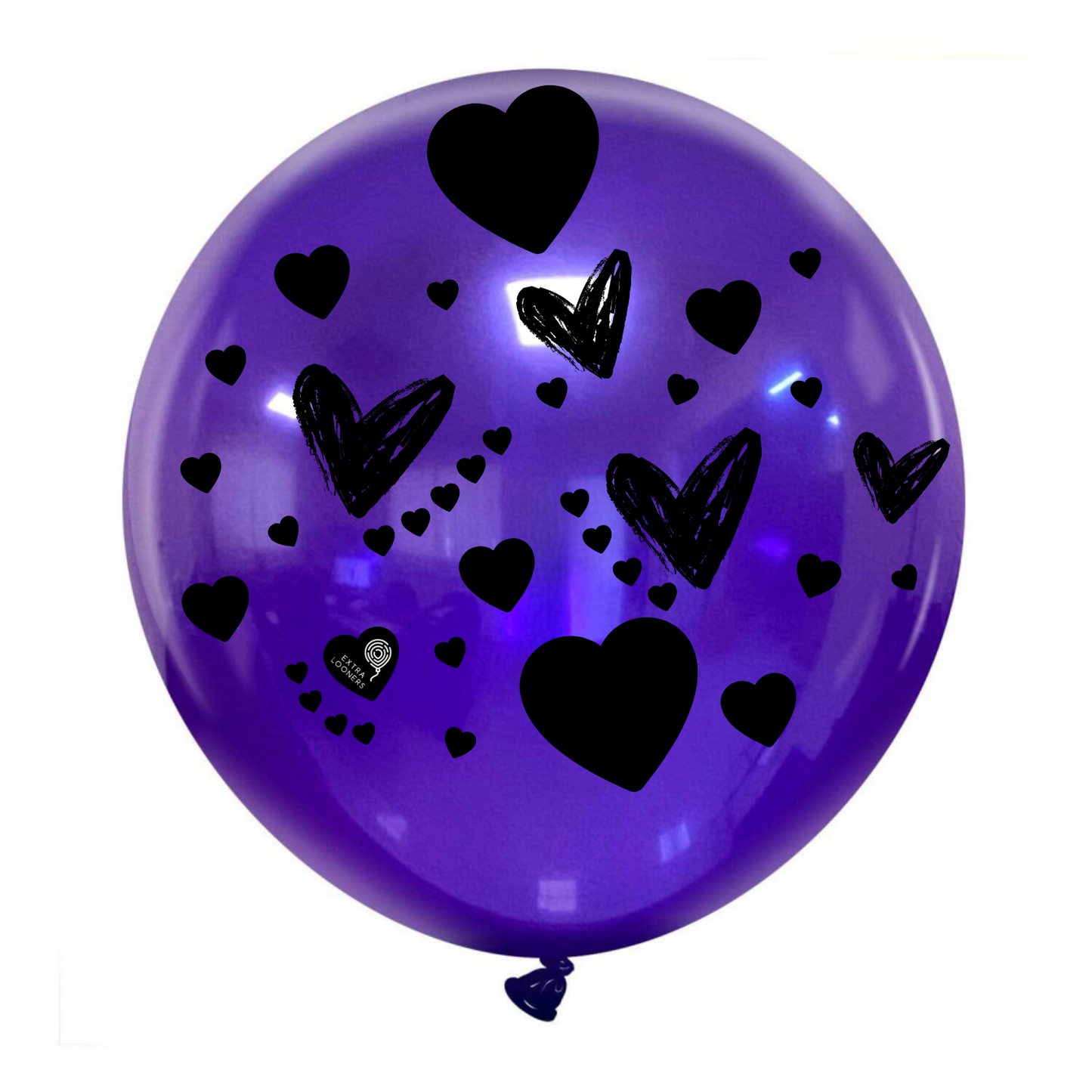 Cattex 24" Crystal White Heart Print Premium Latex Balloon – Color Choices (1 Piece)