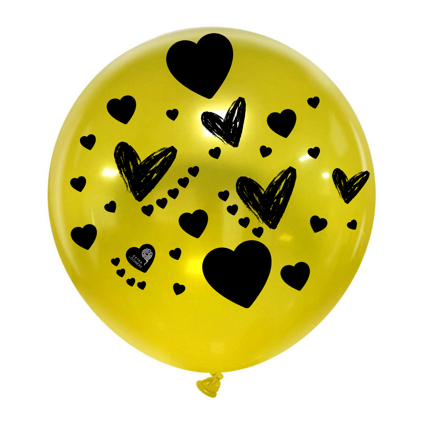 Cattex 24" Crystal White Heart Print Premium Latex Balloon – Color Choices (1 Piece)