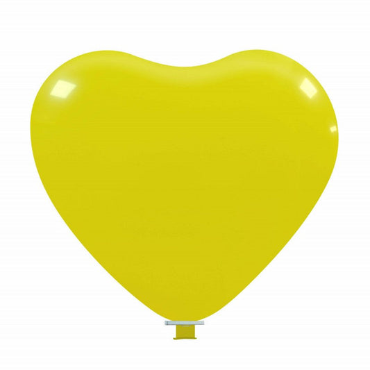 Cattex 35" Heart Yellow Latex Balloon – (1 Piece)