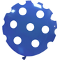 Cattex 32" Round Dark Blue Polka Dots Latex Balloon – (1 Piece)