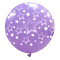 Cattex 32" Round Lavender Stars Gradient Latex Balloon – (1 Piece)