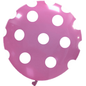 Cattex 32" Round Fuchsia Polka Dots Latex Balloon – (1 Piece)