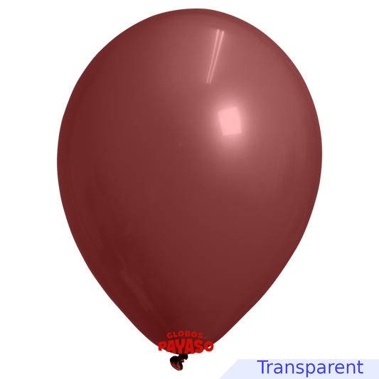 Globos Payaso / Unique 5" Burgundy Translucid Decorator 100 PCS Balloons