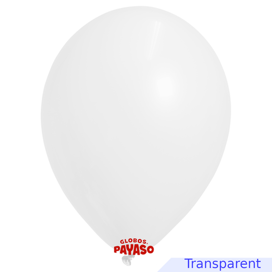 Globos Payaso / Unique 5" Clear Translucid Decorator 100 PCS Balloons