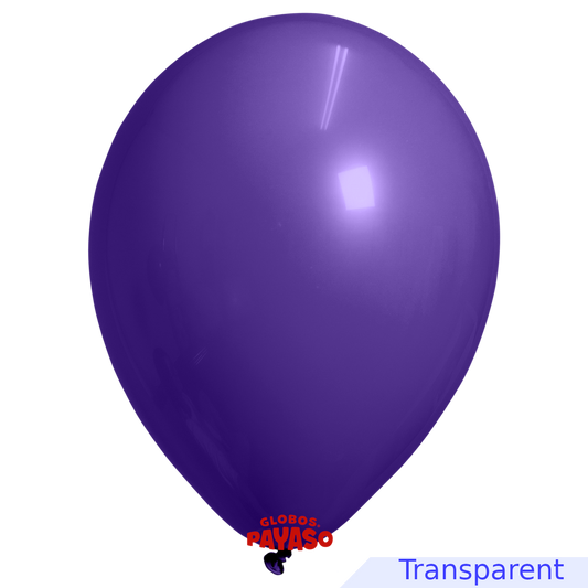 Globos Payaso / Unique 16" Purple Translucid Decorator 25 PCS Balloon