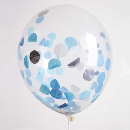 Globos Payaso / Unique 12" Transparent Blue 6 PCS Balloons